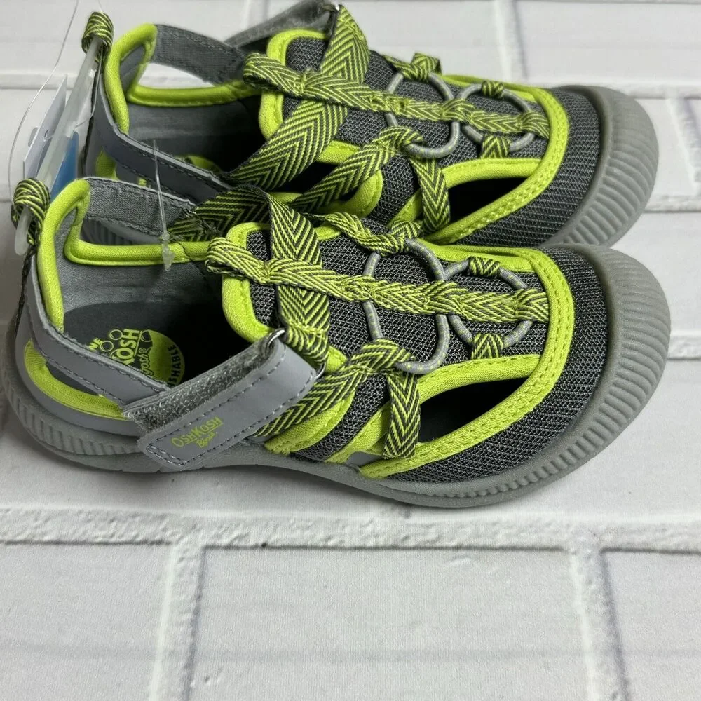 OshKosh Everplay Flexible Outsole Bump Toe Sandal Toddler Size 11 Green
